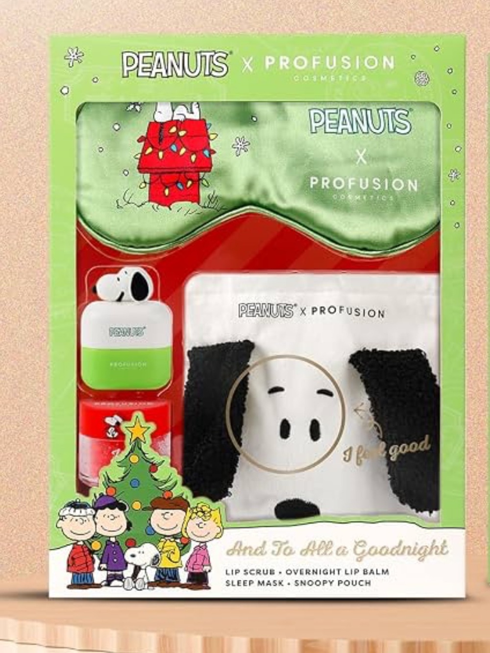 Peanuts x Profusion Snoopy Sleep Mask and Lip Care Set